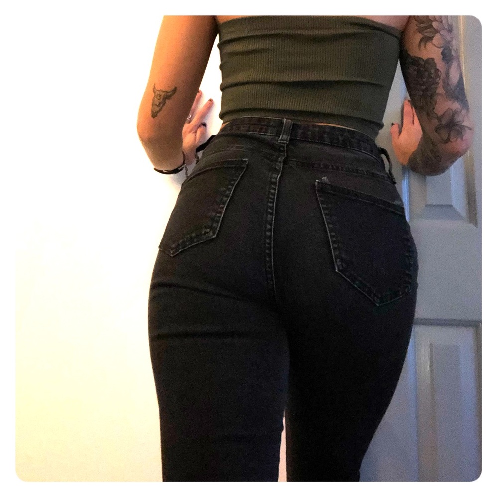 Black high rise skinny jeans 5/27